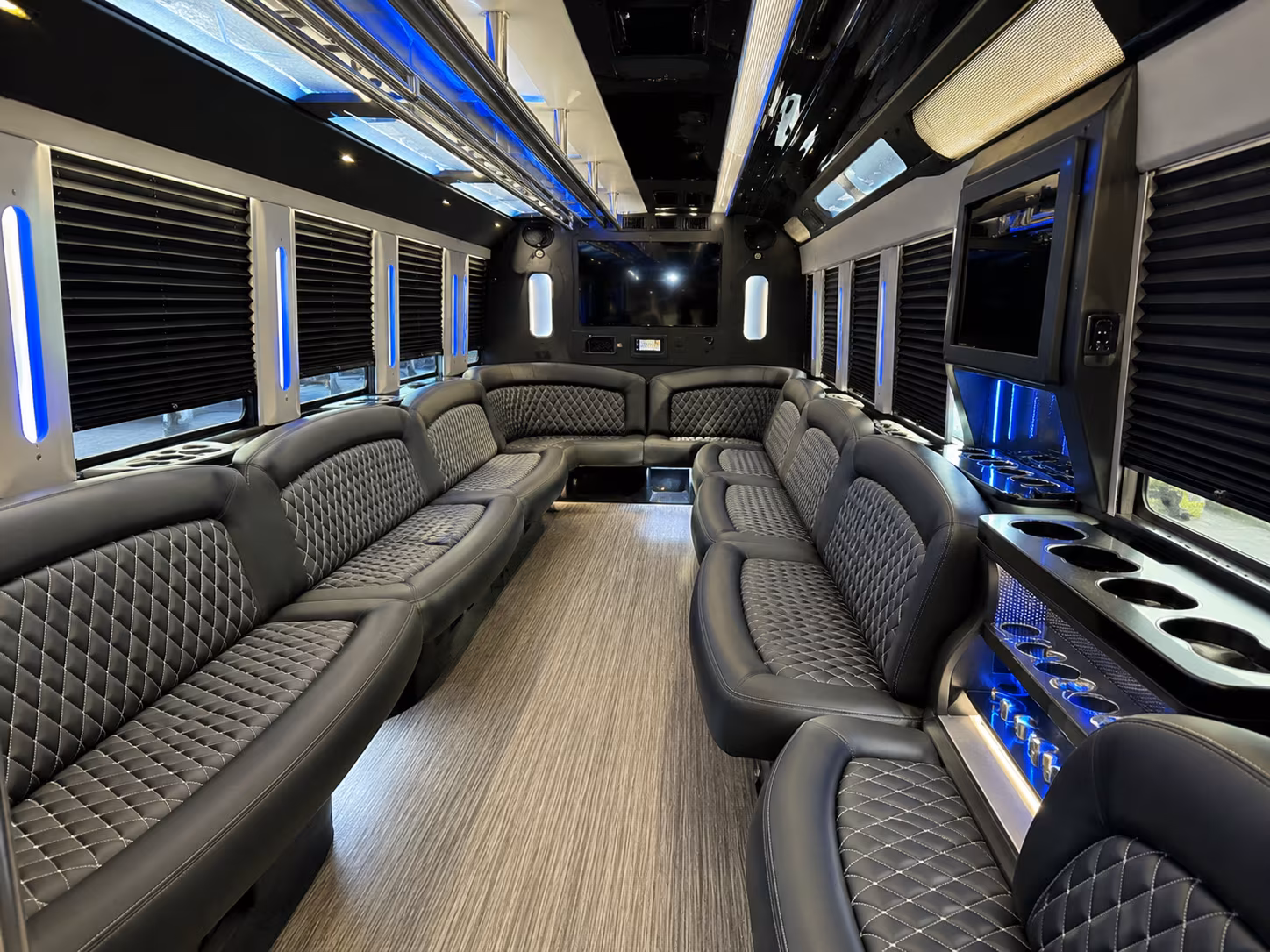 bridal party buses from getting ready to the grand entrance